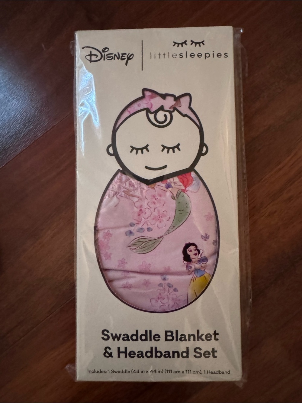 Disney Pink Princess Garden Swaddle & Bow Set